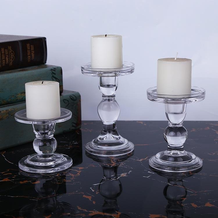 Vintage Glass Candle Holders – Elegant Crystal & Colored Candle Stands for Home and Event Décor - Image 2