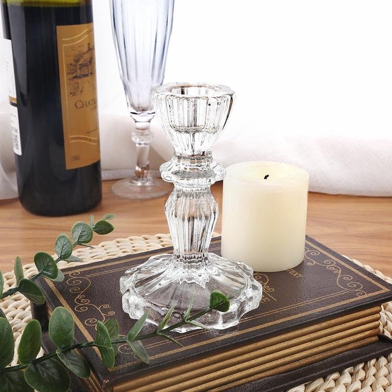 Vintage Glass Candle Holders – Elegant Crystal & Colored Candle Stands for Home and Event Décor - Image 10