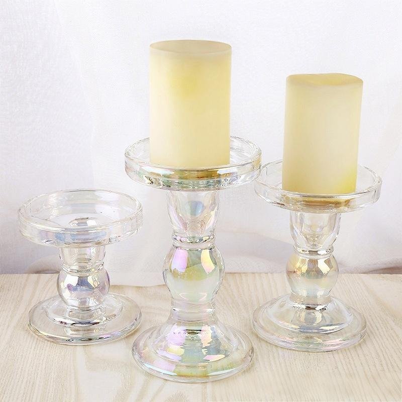 Vintage Glass Candle Holders – Elegant Crystal & Colored Candle Stands for Home and Event Décor - Image 6