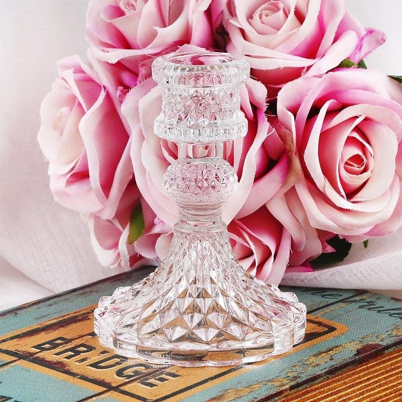 Vintage Glass Candle Holders – Elegant Crystal & Colored Candle Stands for Home and Event Décor - Image 8