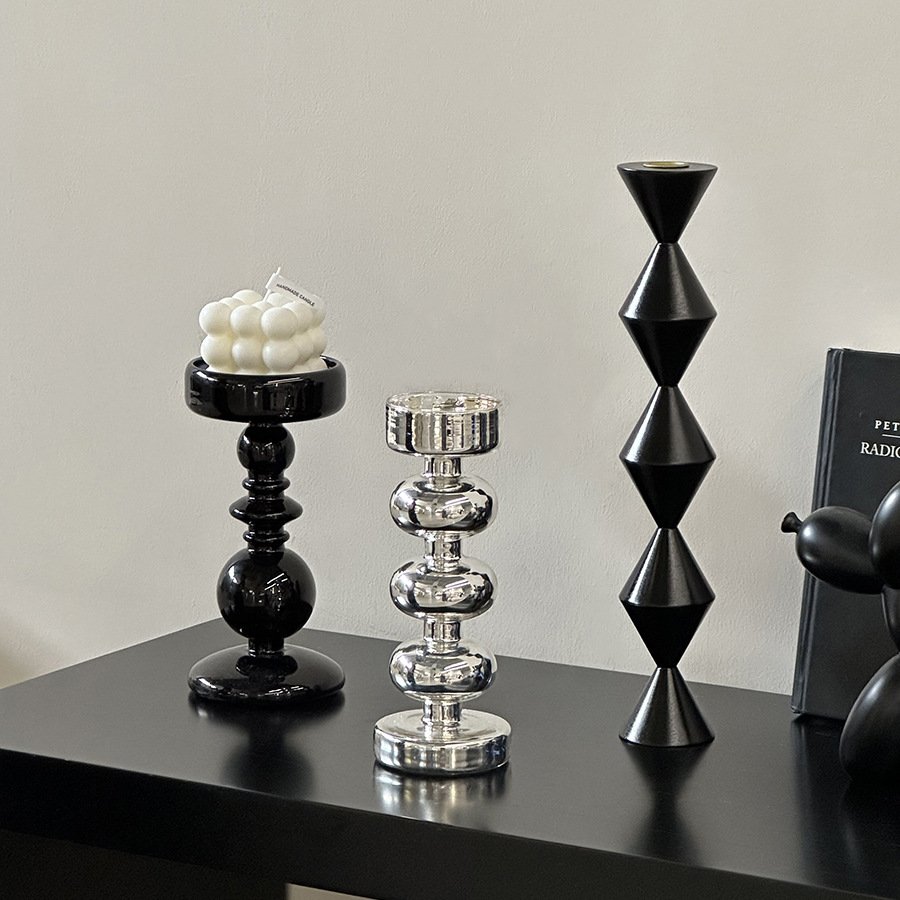 Vintage Glass Candle Holders – Elegant Crystal & Colored Candle Stands for Home and Event Décor - Image 16